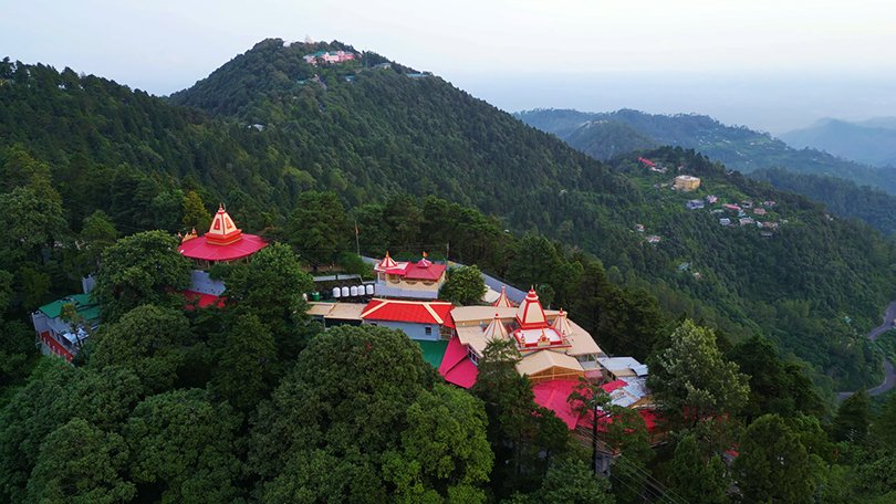 Hanuman Garhi Temple with sunset views over the hills, a calm spiritual retreat among the best places to visit in Nainital.