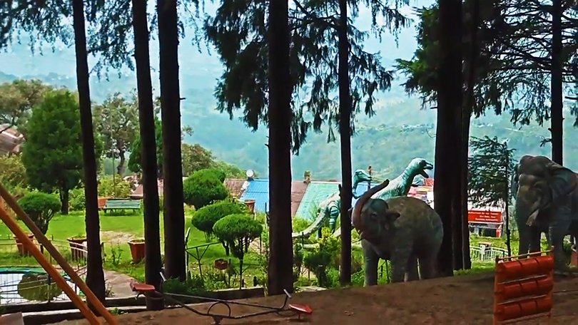 “Family-friendly Ashiyana Park with swings and landscaped paths – best things to do in Ranikhet for kids and families”