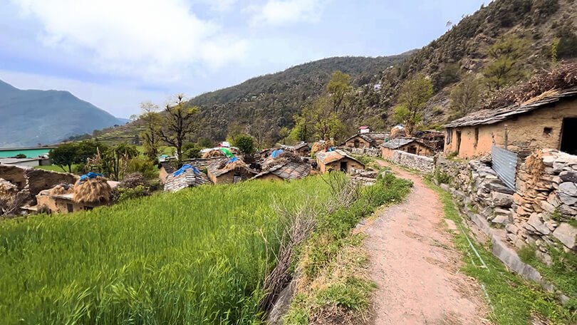 Traditional Garhwali village Sari near Chopta Uttarakhand