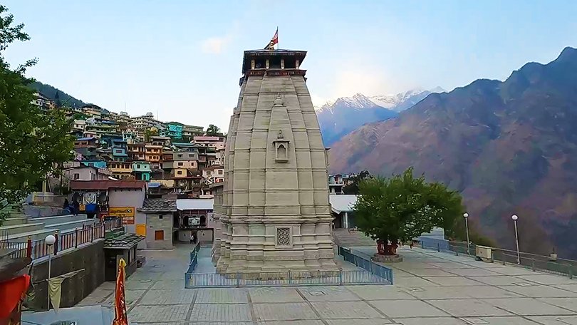 Stone architecture and sacred idol of Narsingh Temple in Joshimath
