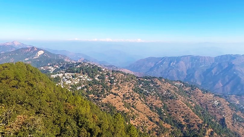 Scenic Himalayan mountain view from Tip-N-Top Viewpoint, a famous Places to Visit in Lansdowne