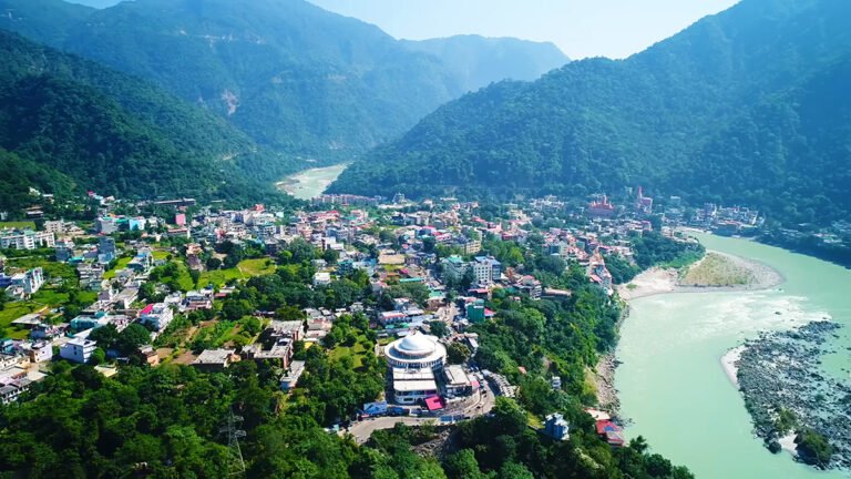 Scenic collage of temples, ashrams, adventure spots and Ganga river view in Rishikesh – Best Places to Visit in Rishikesh