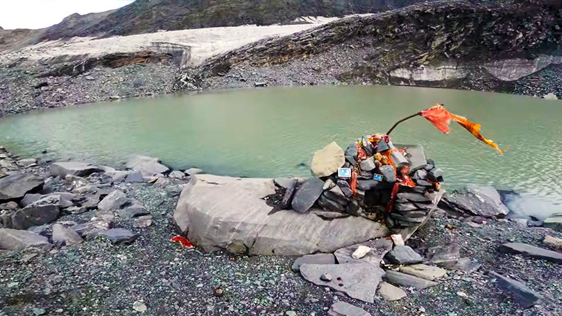 Saptarishi Kund glacial lake, true source of River Yamuna, sacred high-altitude trek during Yamunotri Dham Yatra 2026