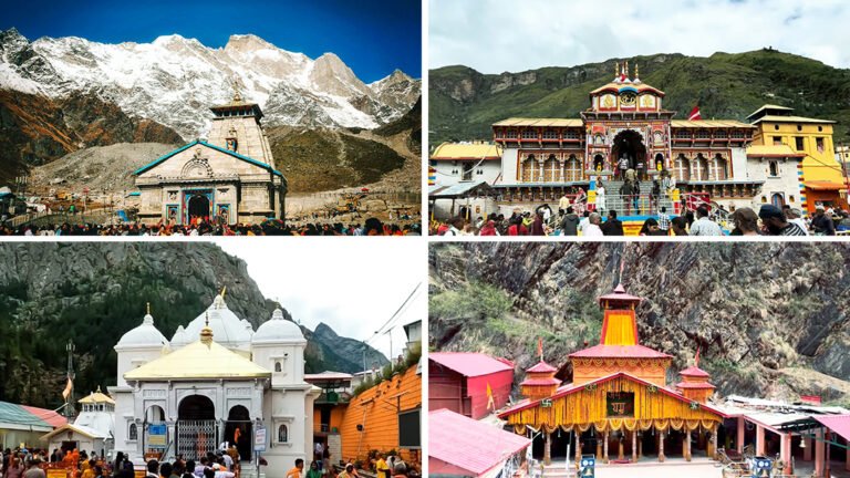 Char Dham Yatra 2025 complete route map and temples – Yamunotri, Gangotri, Kedarnath, and Badrinath pilgrimage guide.