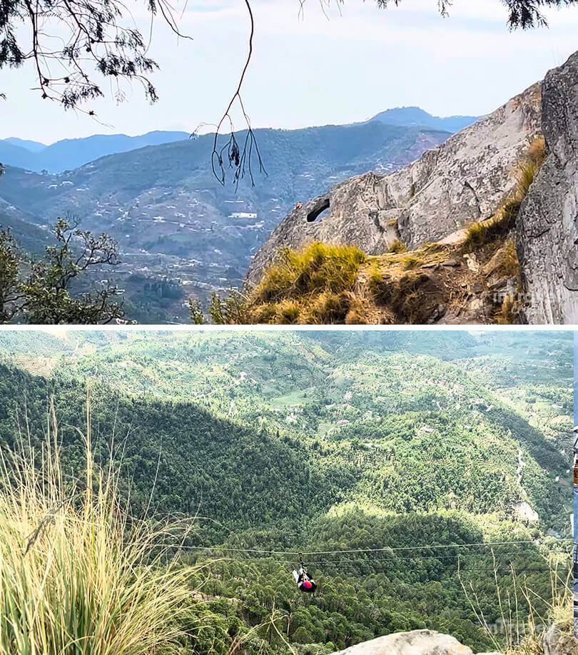 Chauli Ki Jali viewpoint in Mukteshwar with Himalayan views