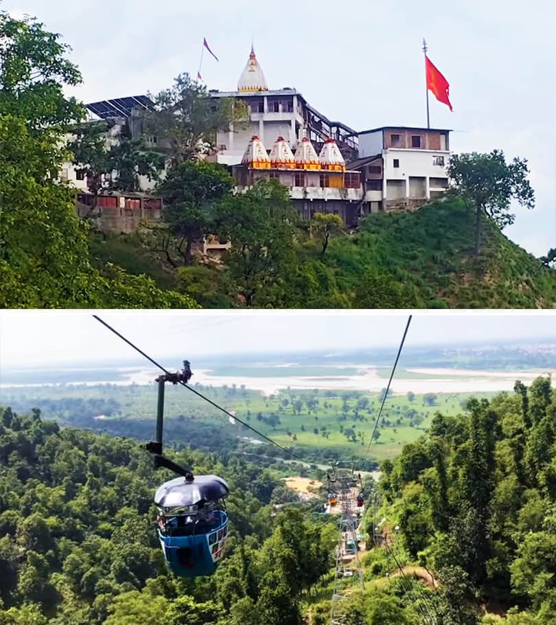 Chandi Devi Temple in Haridwar located on Neel Parvat hill
